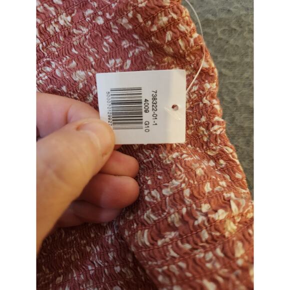 OLD NAVY Rose Pink Floral Maxi Dress Size 4X Smocked Top Ruffle Cottage NWT - Picture 11 of 11